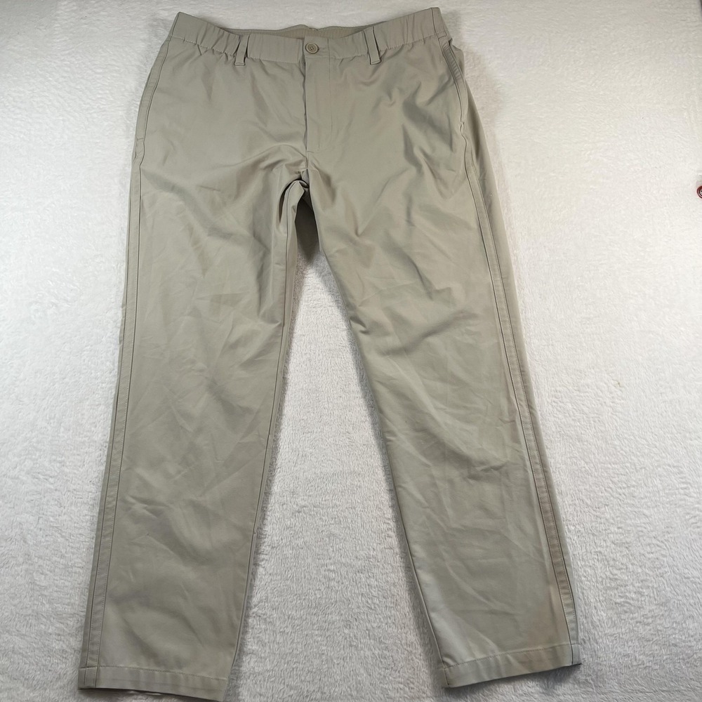 Under Armour Pants Mens 36x30 Beige Golf Khakis Stretch Performance Casual